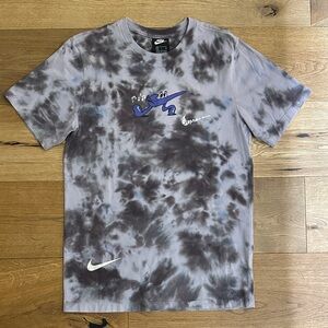 Nike Black and Gray Tie-Dye Men's Tee